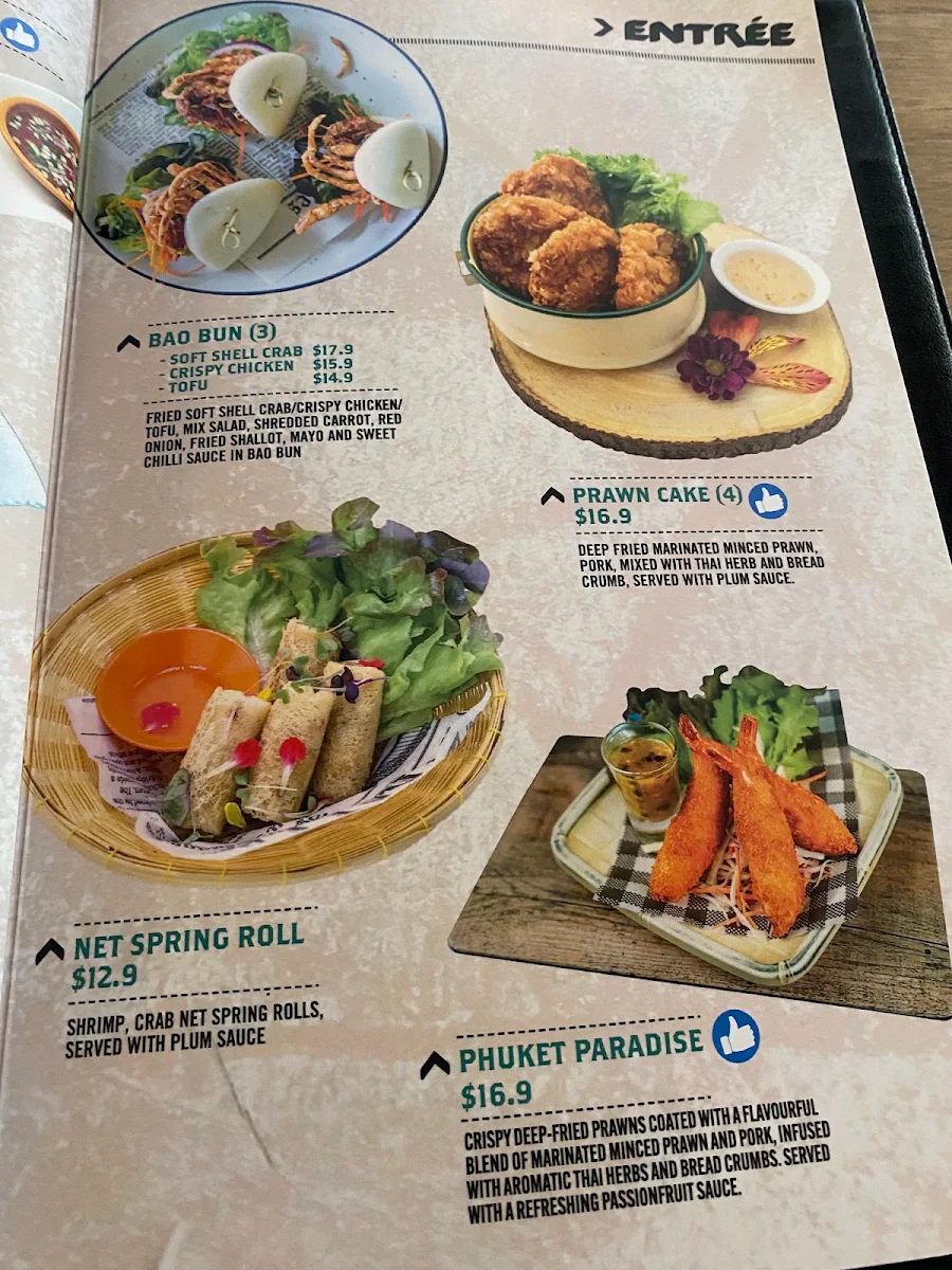 Menu, Bangkok Brothers - Whitfords