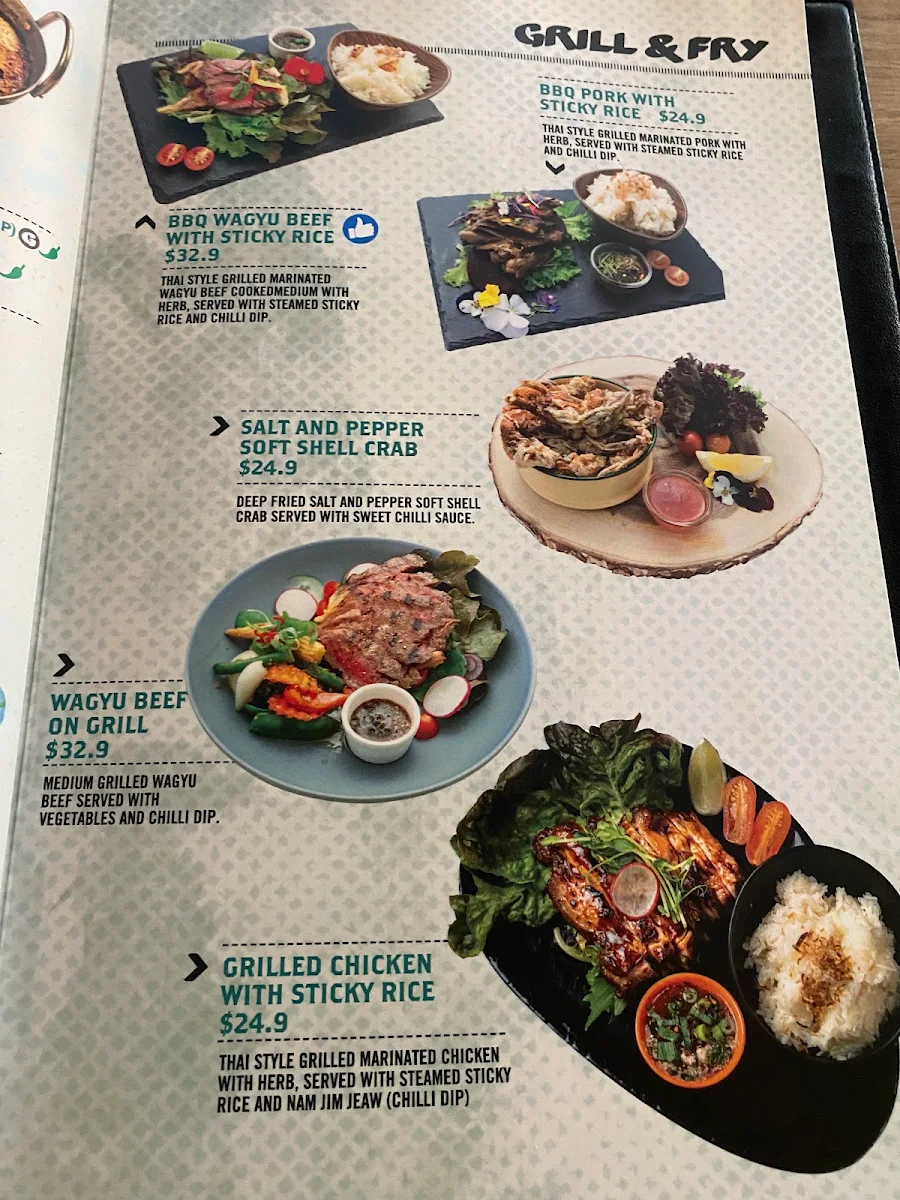 Menu, Bangkok Brothers - Whitfords