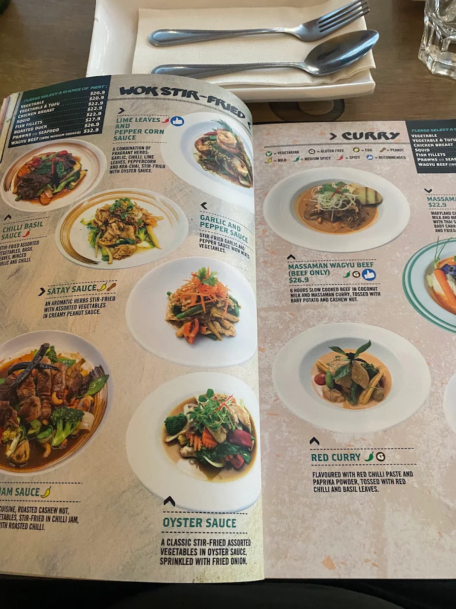 Menu, Bangkok Brothers - Whitfords
