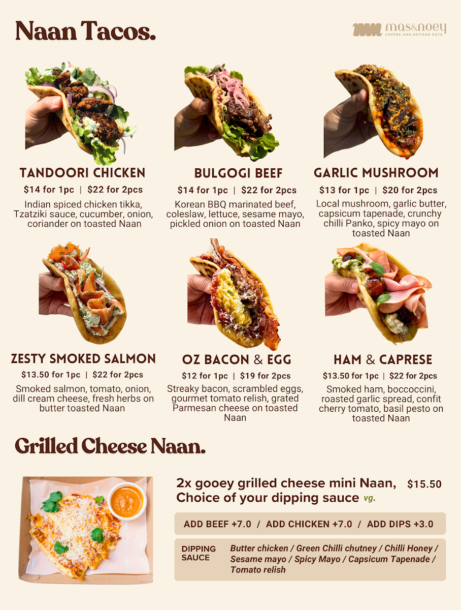 Menu, Mas and Noey