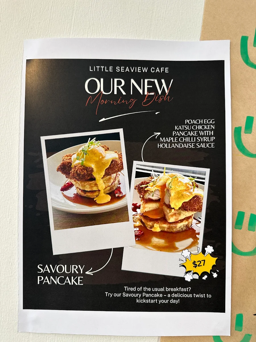 Menu, Little Seaview Cafe