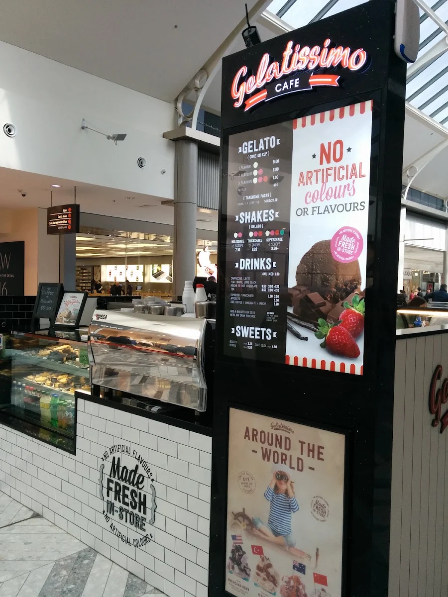 Menu, Gelatissimo Canberra Centre