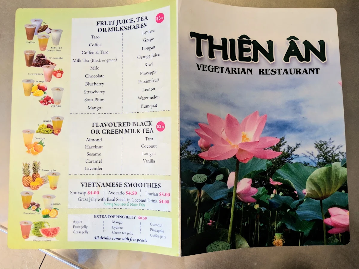 Menu, Amiee Angel Bubble Tea