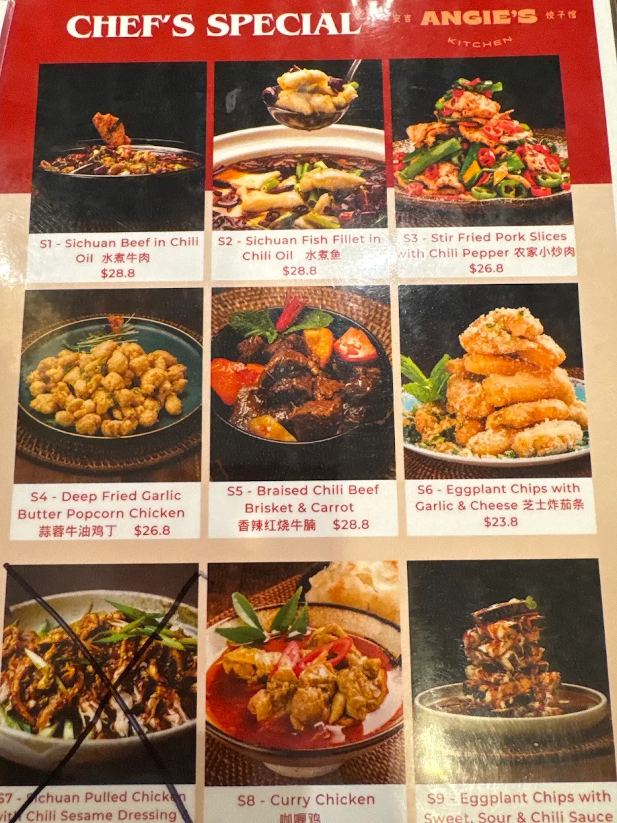 Menu, Angie's Dumpling Kitchen Caroline Springs