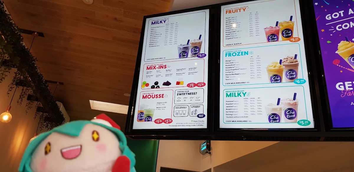 Menu, Chatime Hawthorn