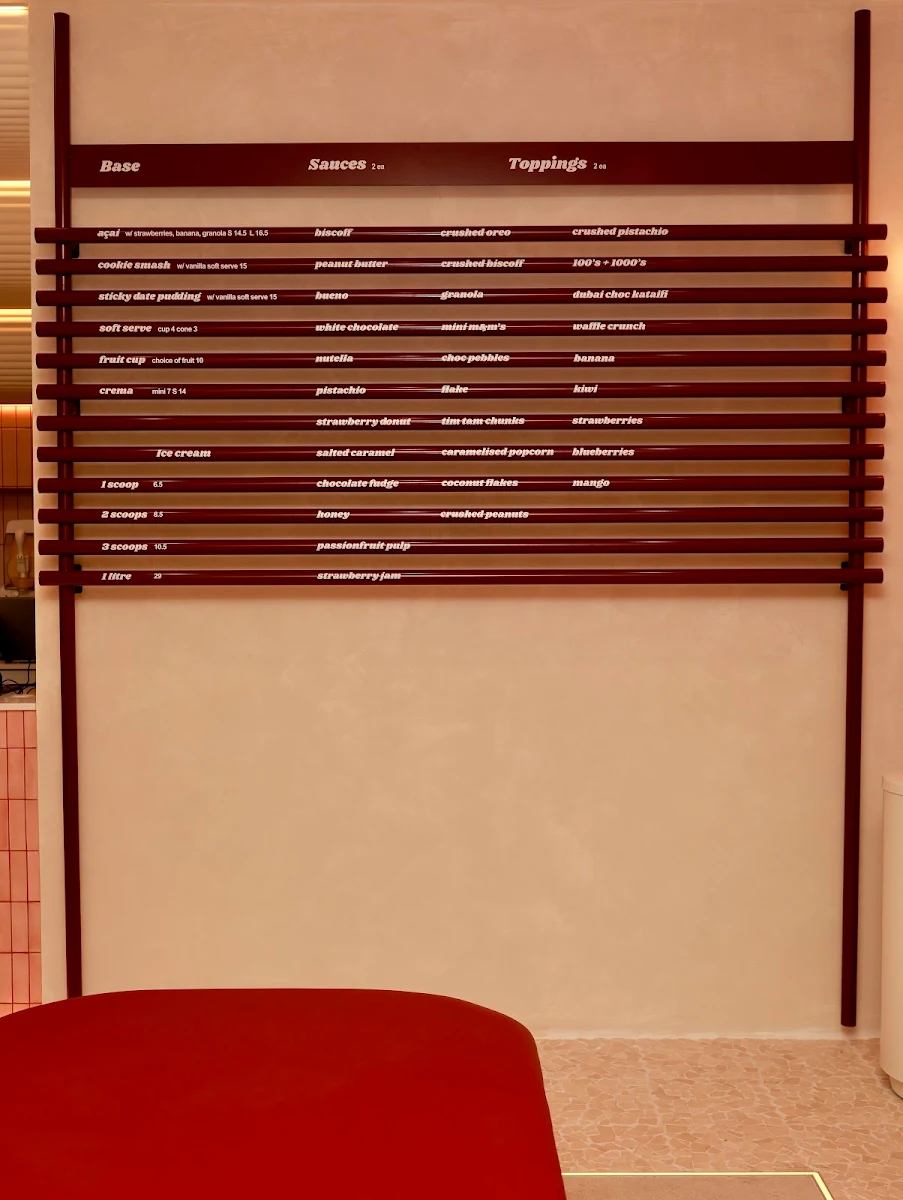 Menu, Rosà