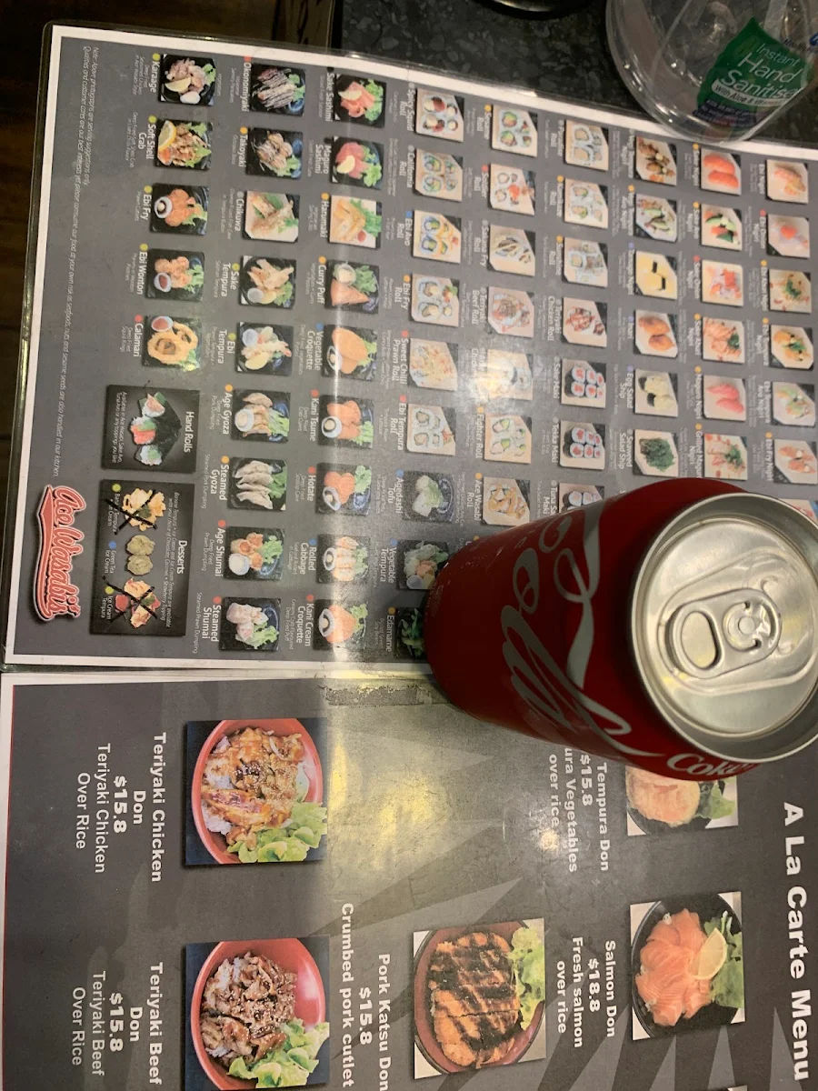 Menu, Ace Wasabi Mermaid Waters