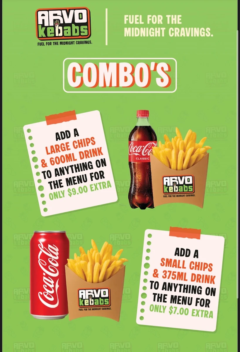 Menu, Arvo Kebabs