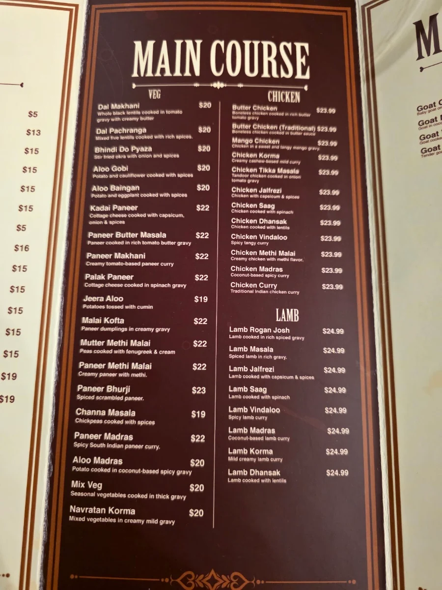 Menu, Naan Bite