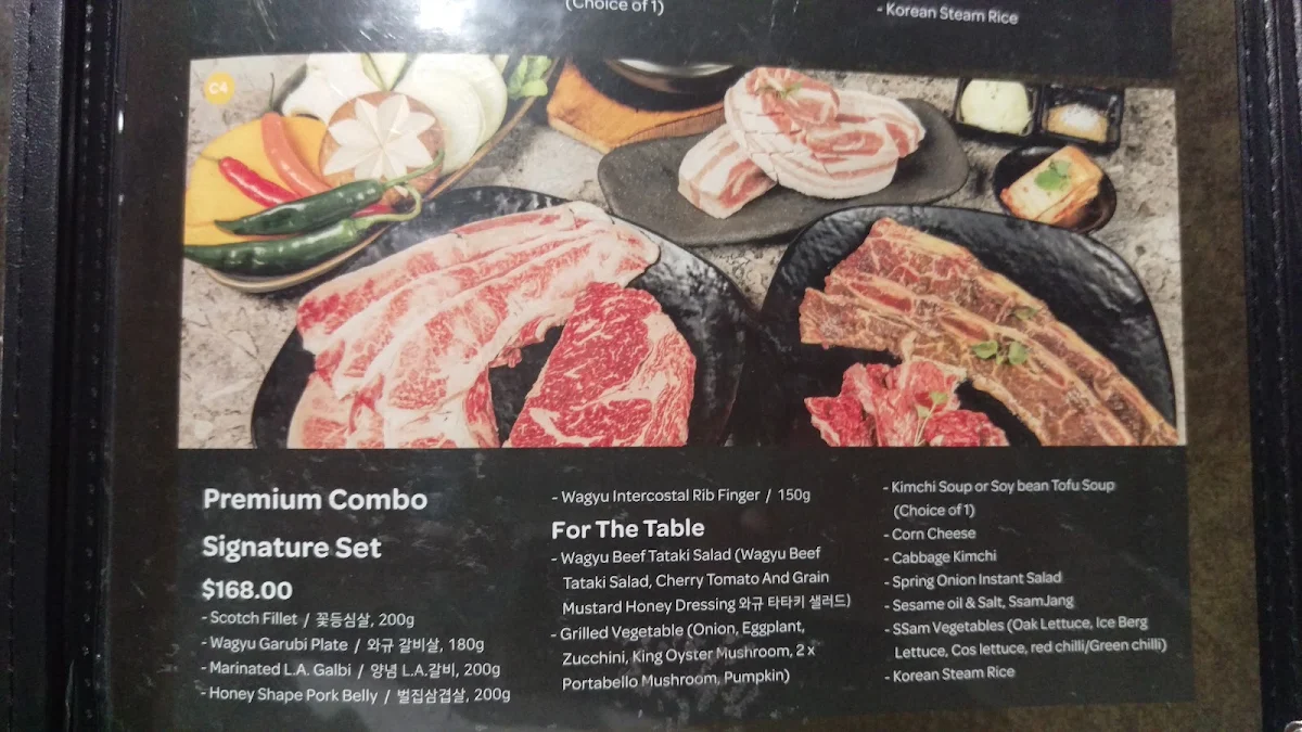 Menu, Seoul Kitchen