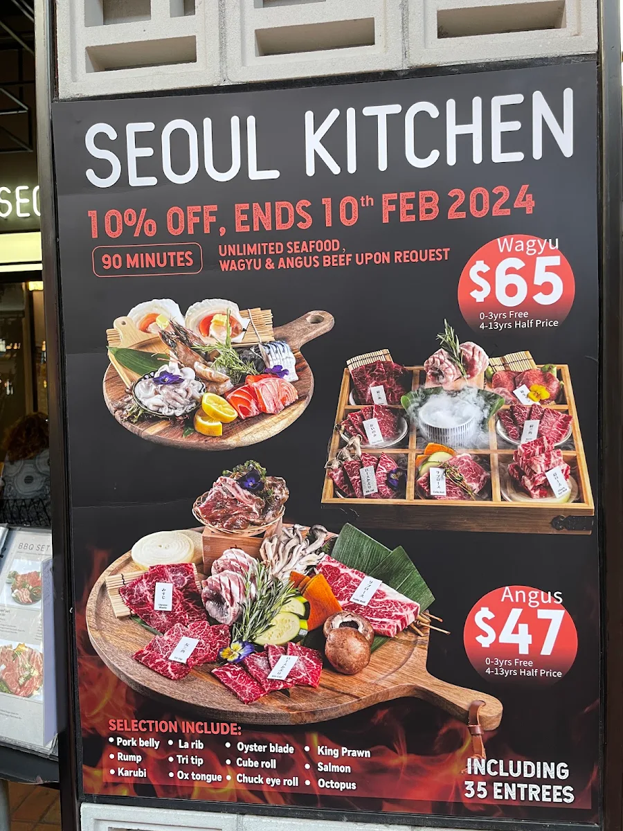 Menu, Seoul Kitchen