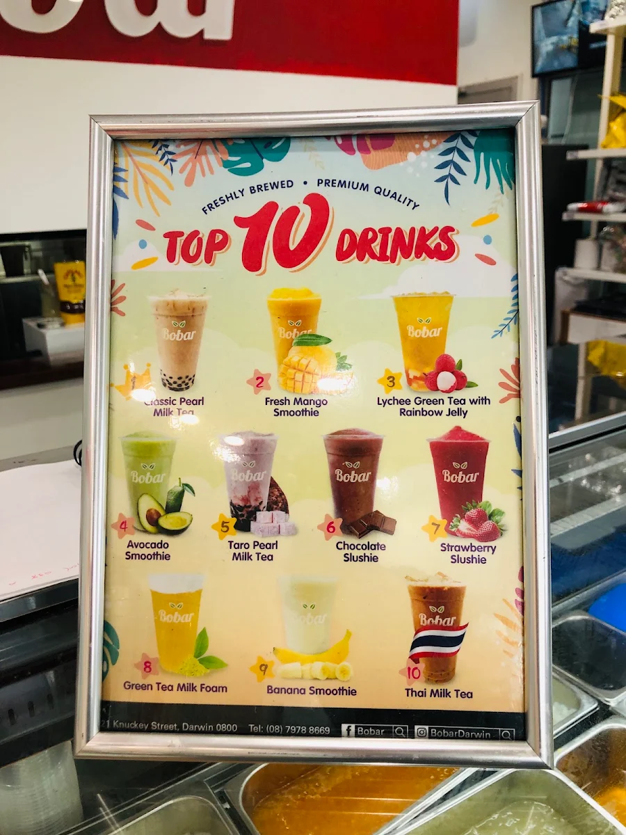 Menu, Bobar