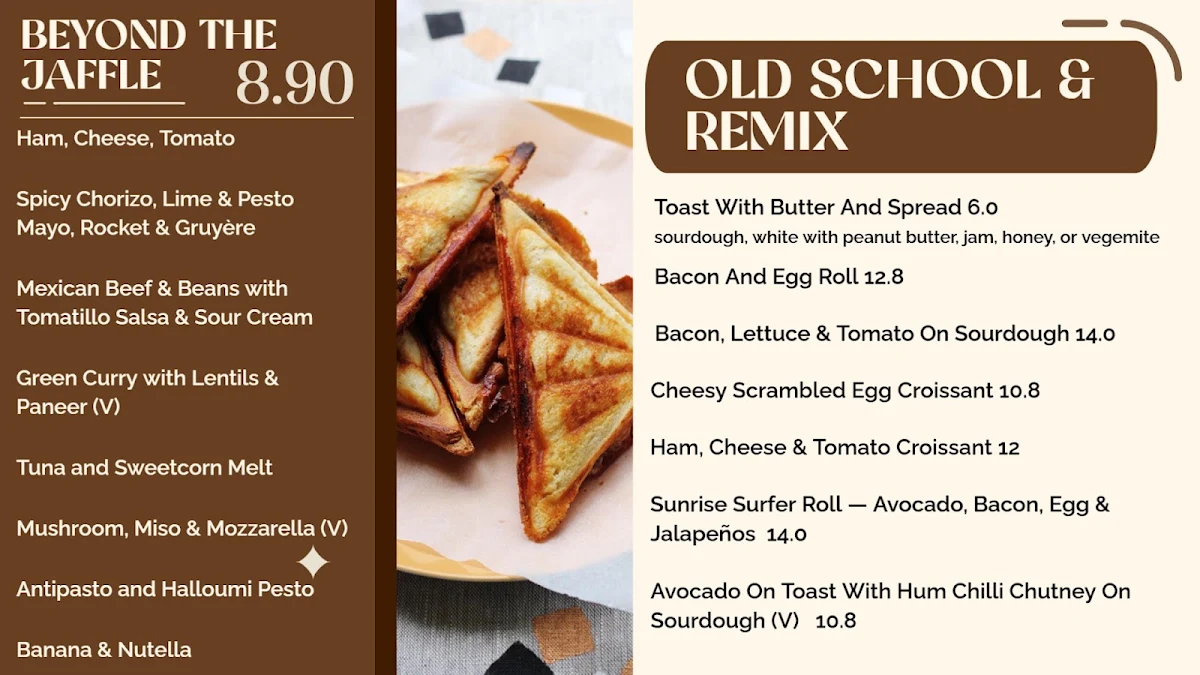 Menu, Hum Takeaway Cafe Manly