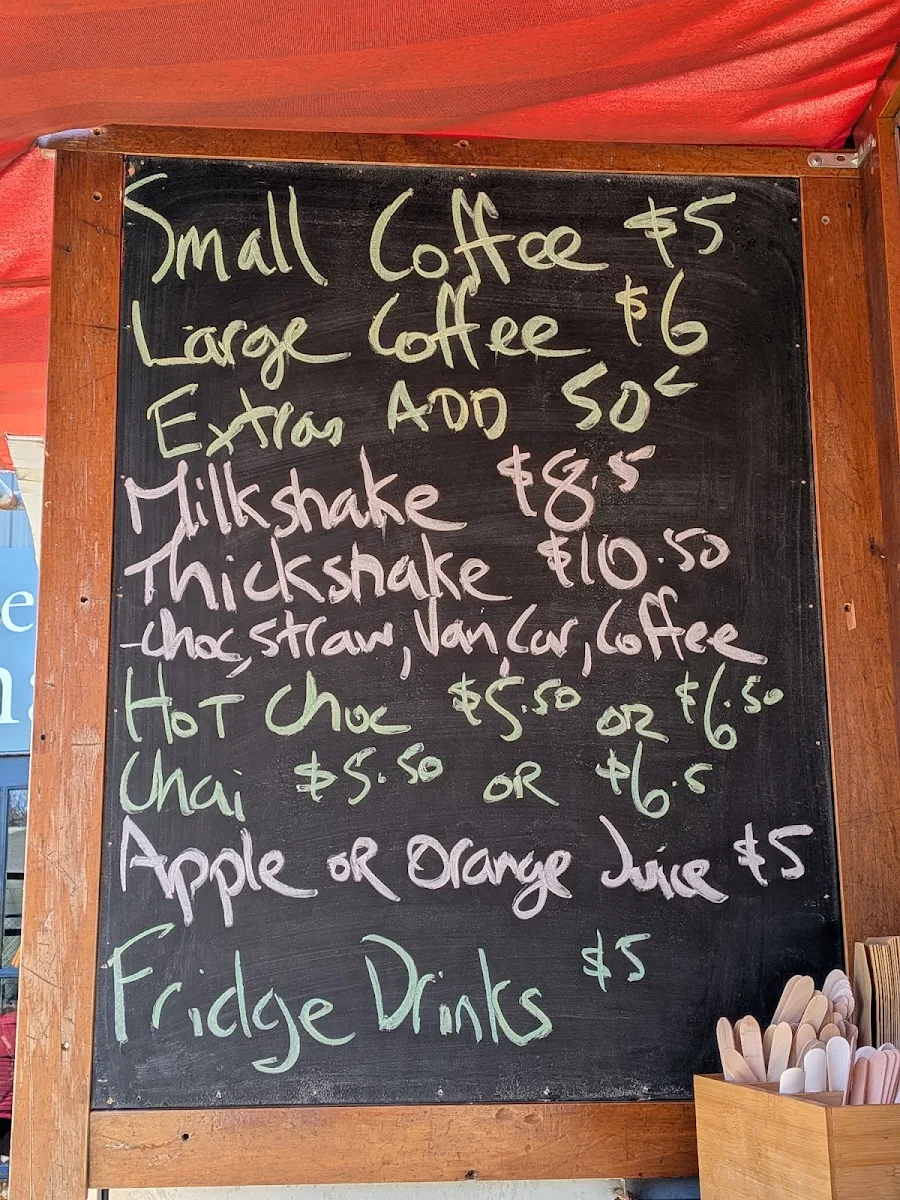 Menu, Eric's at the Malbon