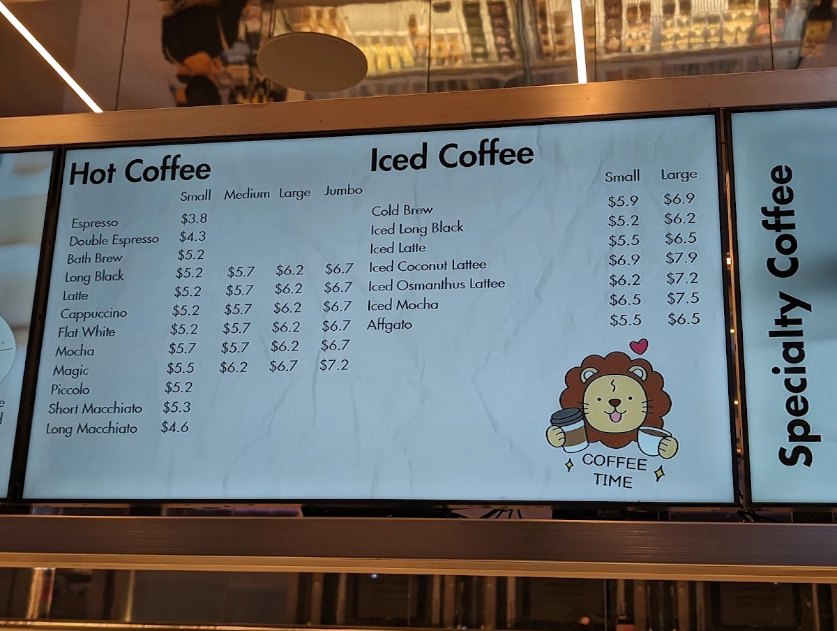 Menu, Lovey Patisserie Cafe
