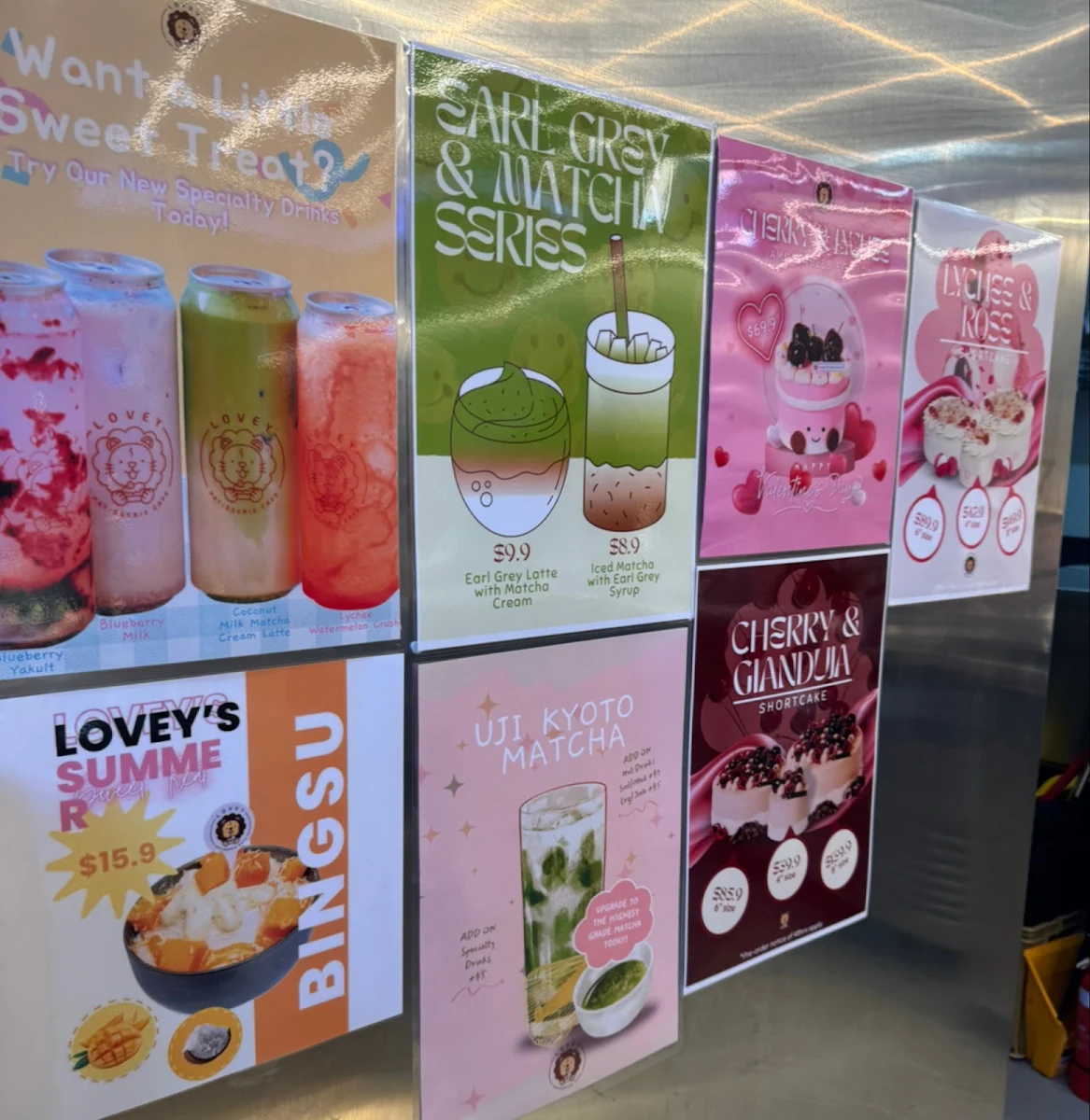 Menu, Lovey Patisserie Cafe