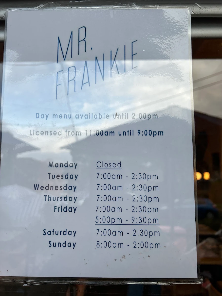 Menu, Mr Frankie