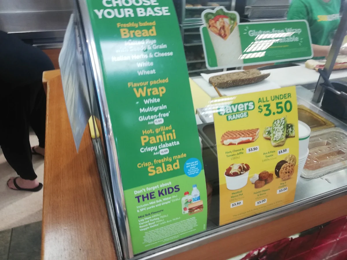 Menu, Subway