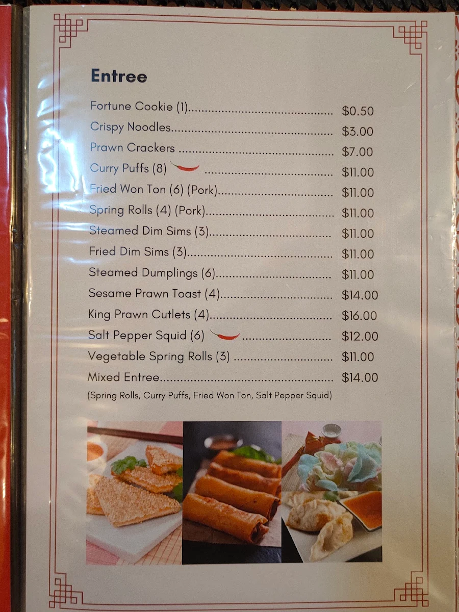 Menu, NEW Golden Dragon