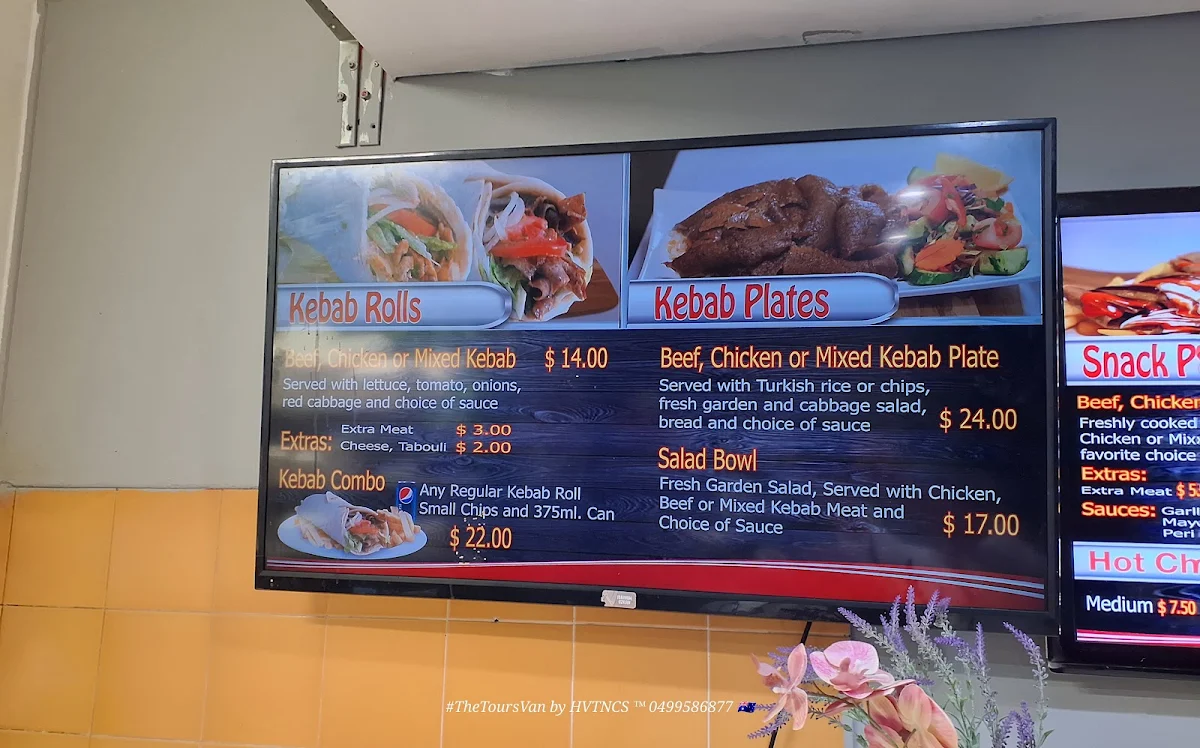 Menu, Babas Kebabs Burgers Snack Packs