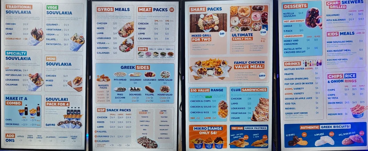 Menu, Souvlaki GR Blackburn North