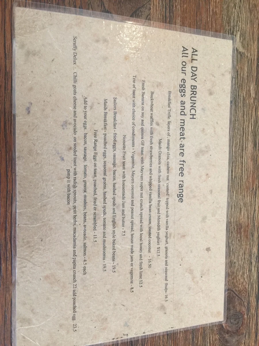 Menu, Anglesea General Store