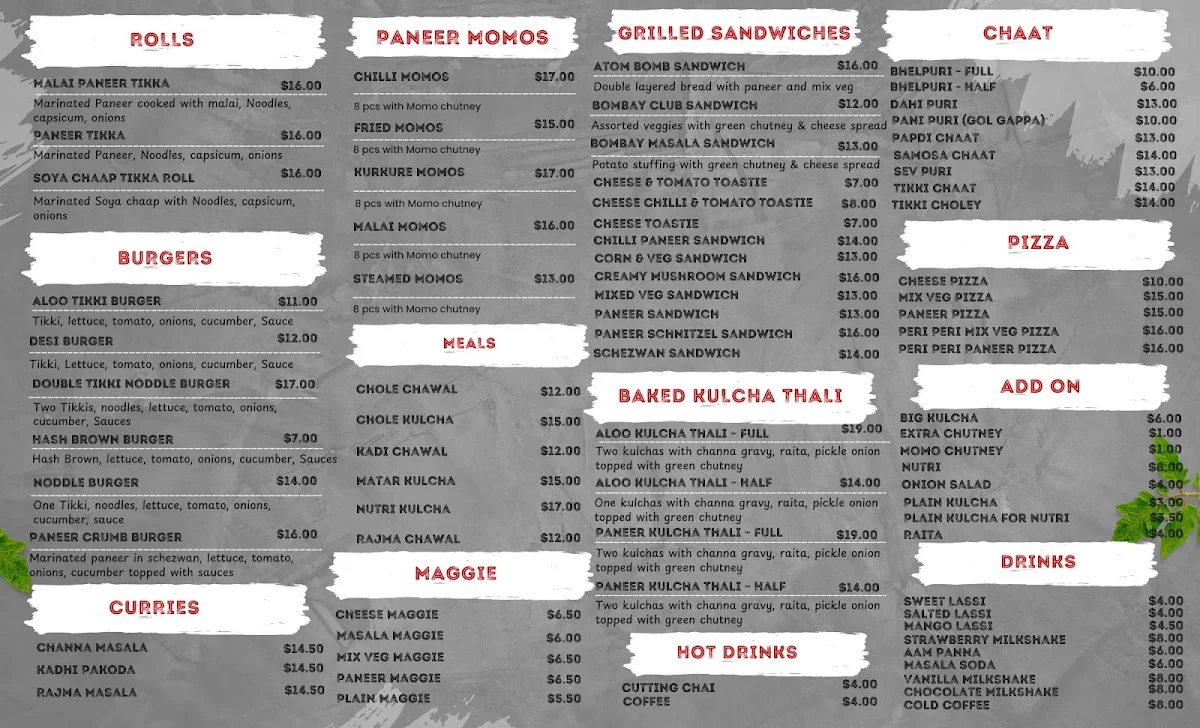 Menu, Mr Crumb, Hoppers Crossing