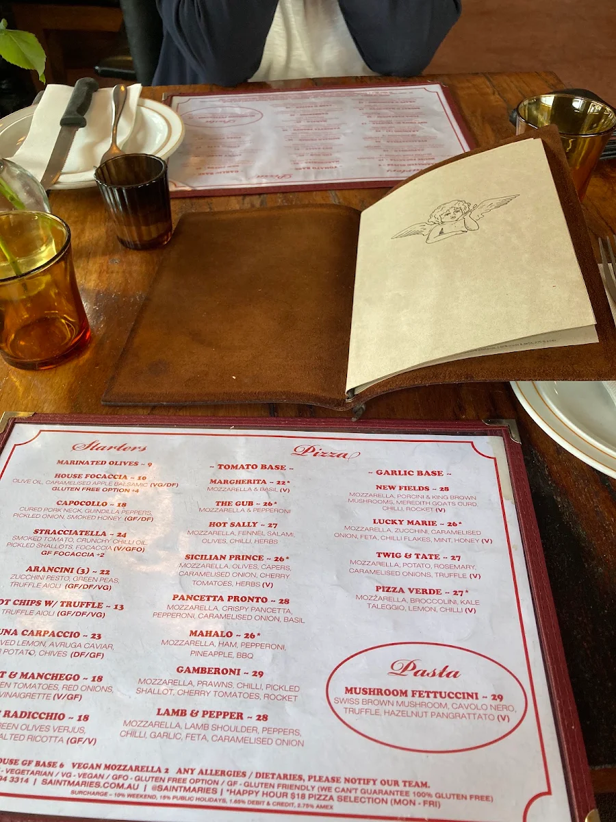Menu, Saint Maries