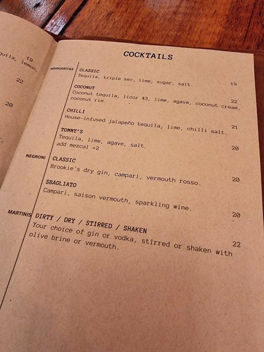 Menu, Saint Maries