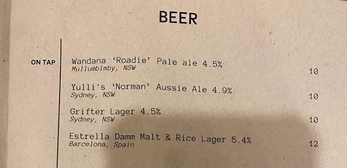 Menu, Saint Maries