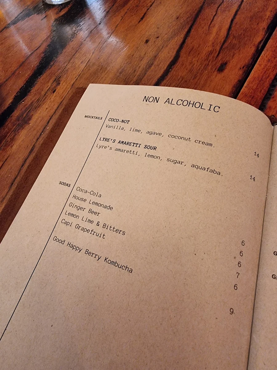 Menu, Saint Maries