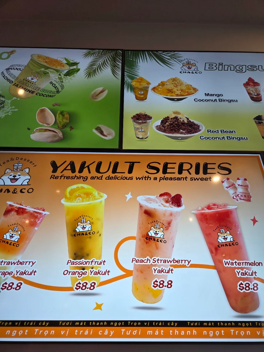 Menu, Cha&Co