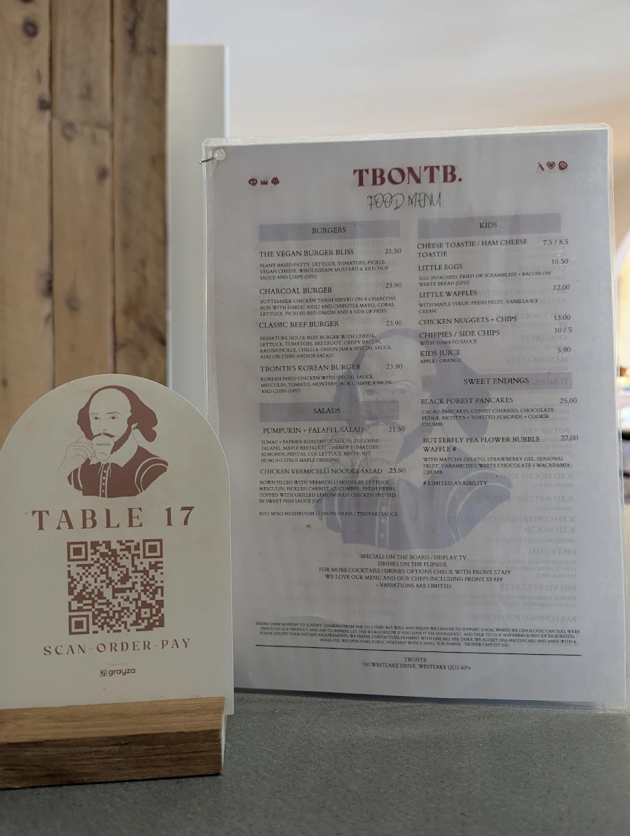 Menu, Little Hippo Cafe