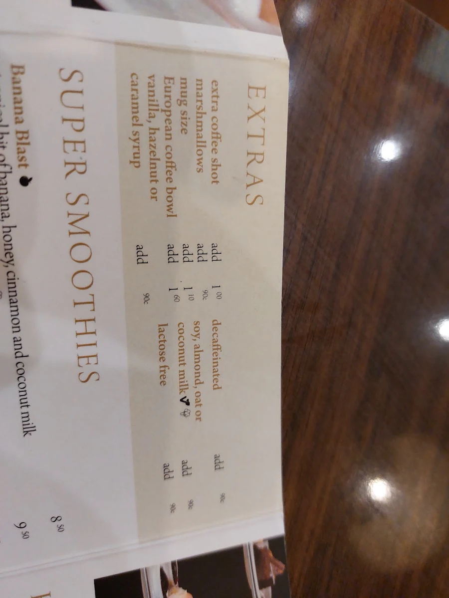 Menu, Shingle Inn Strathpine