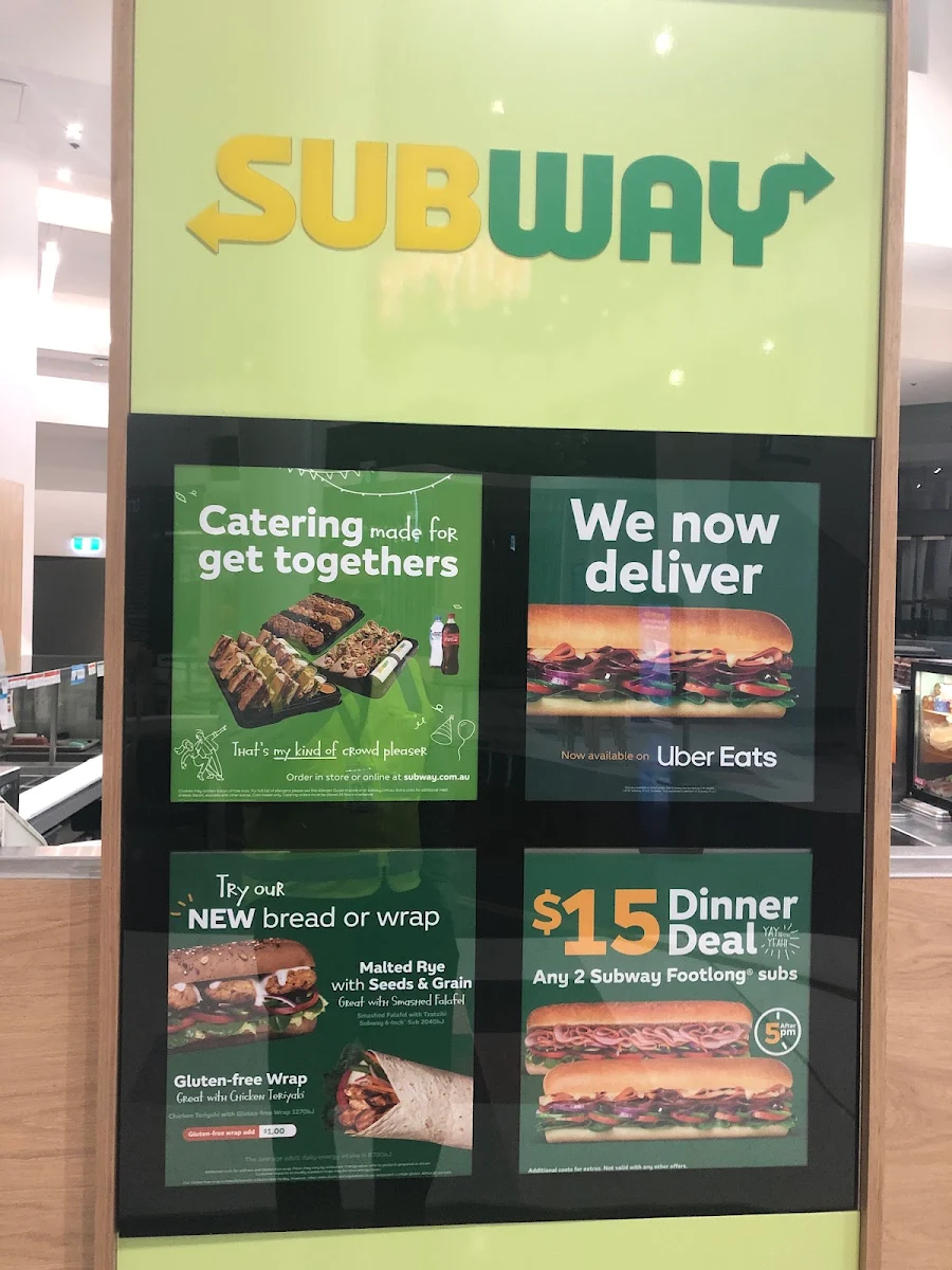Menu, Subway