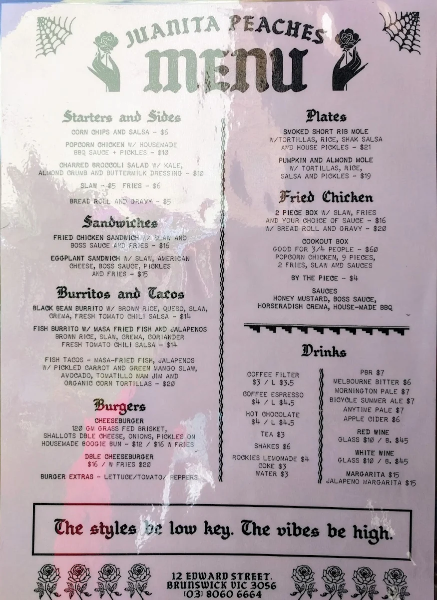 Menu, All Day Donuts