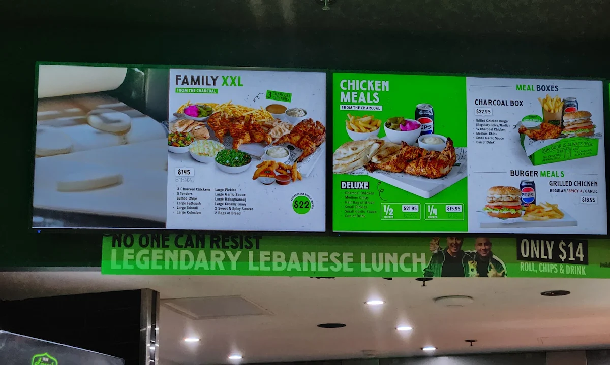 Menu, El Jannah Chicken Burwood