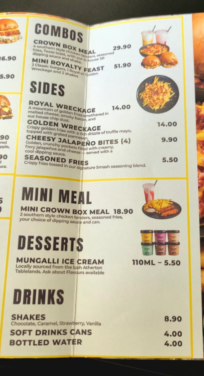 Menu, Smash Royalty