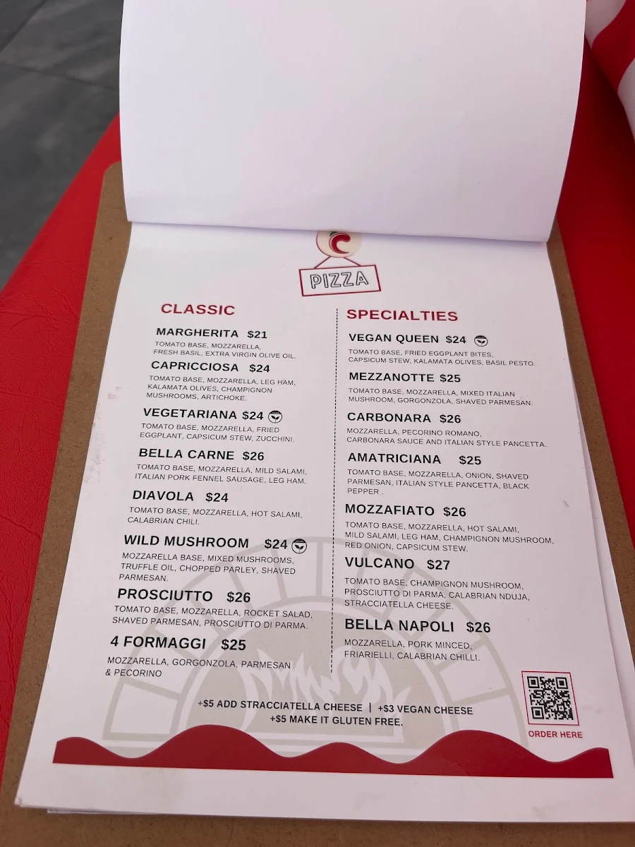 Menu, Crispy Italian Bar | Burleigh Heads