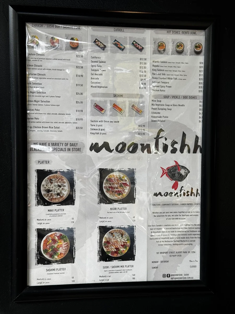 Menu, Moonfishh