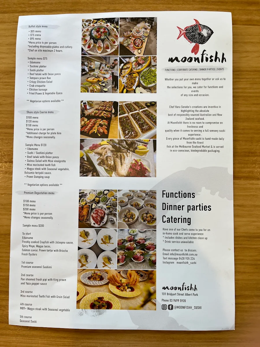 Menu, Moonfishh