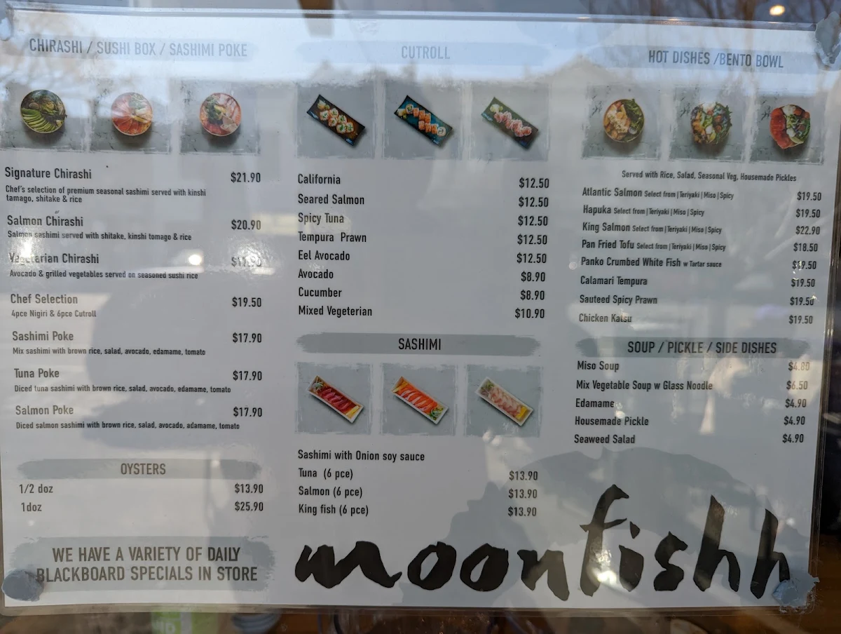 Menu, Moonfishh