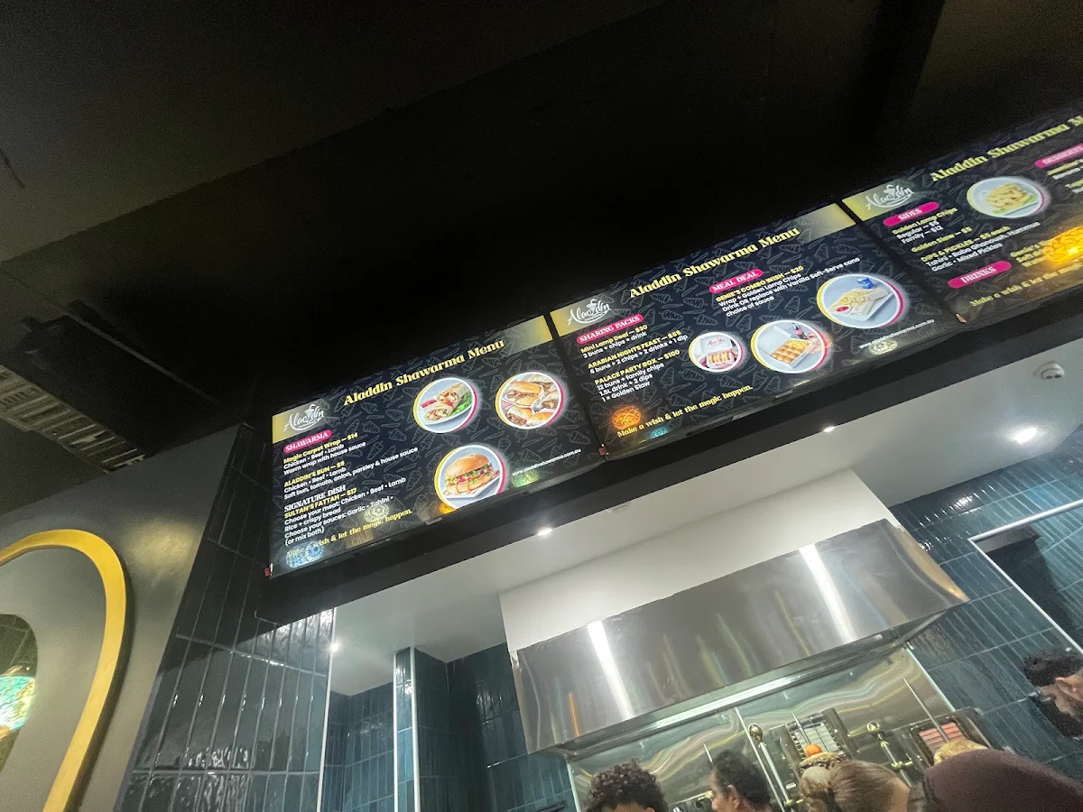 Menu, Aladdin Shawarma - Blacktown