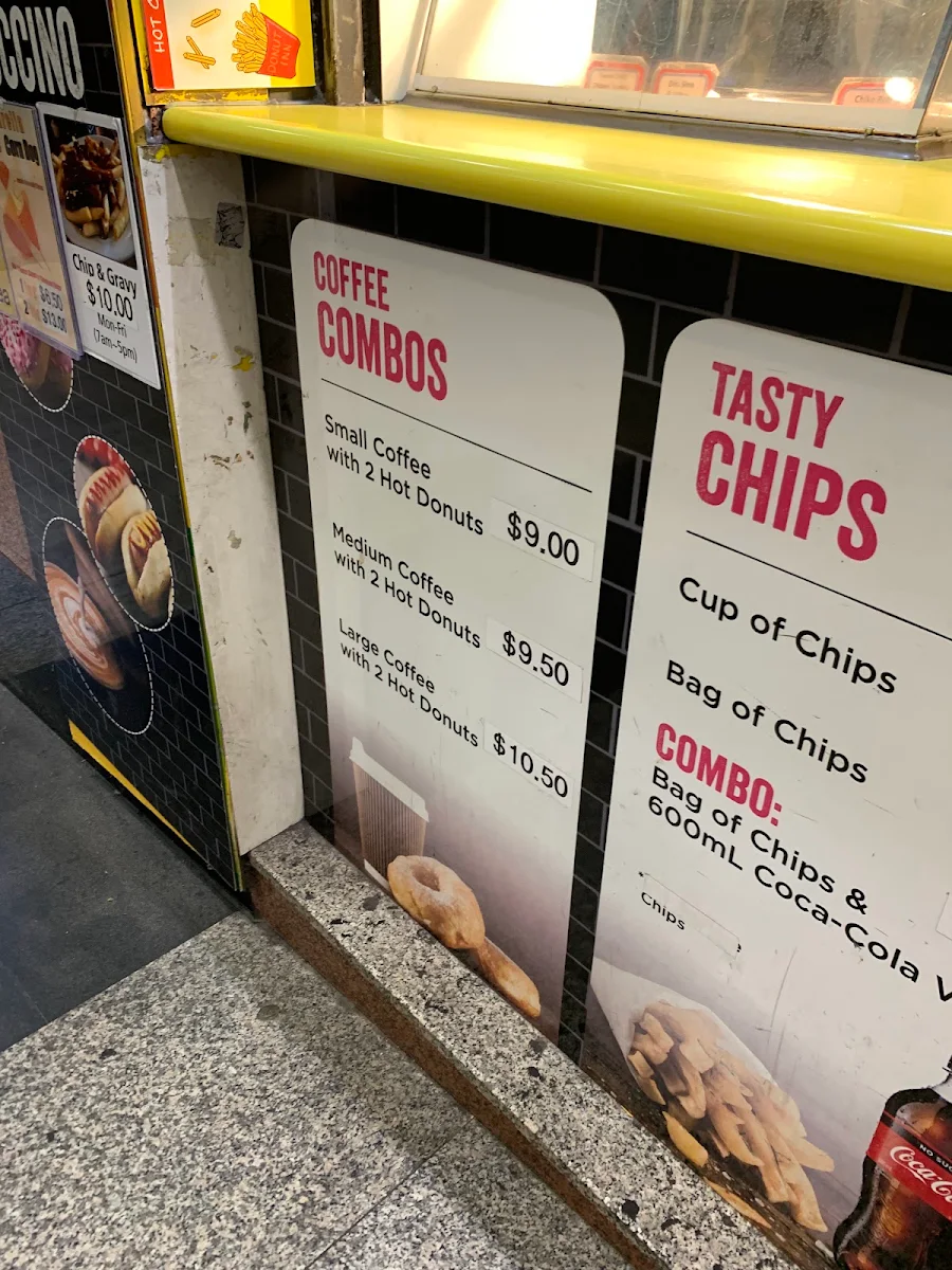 Menu, Donut Inn