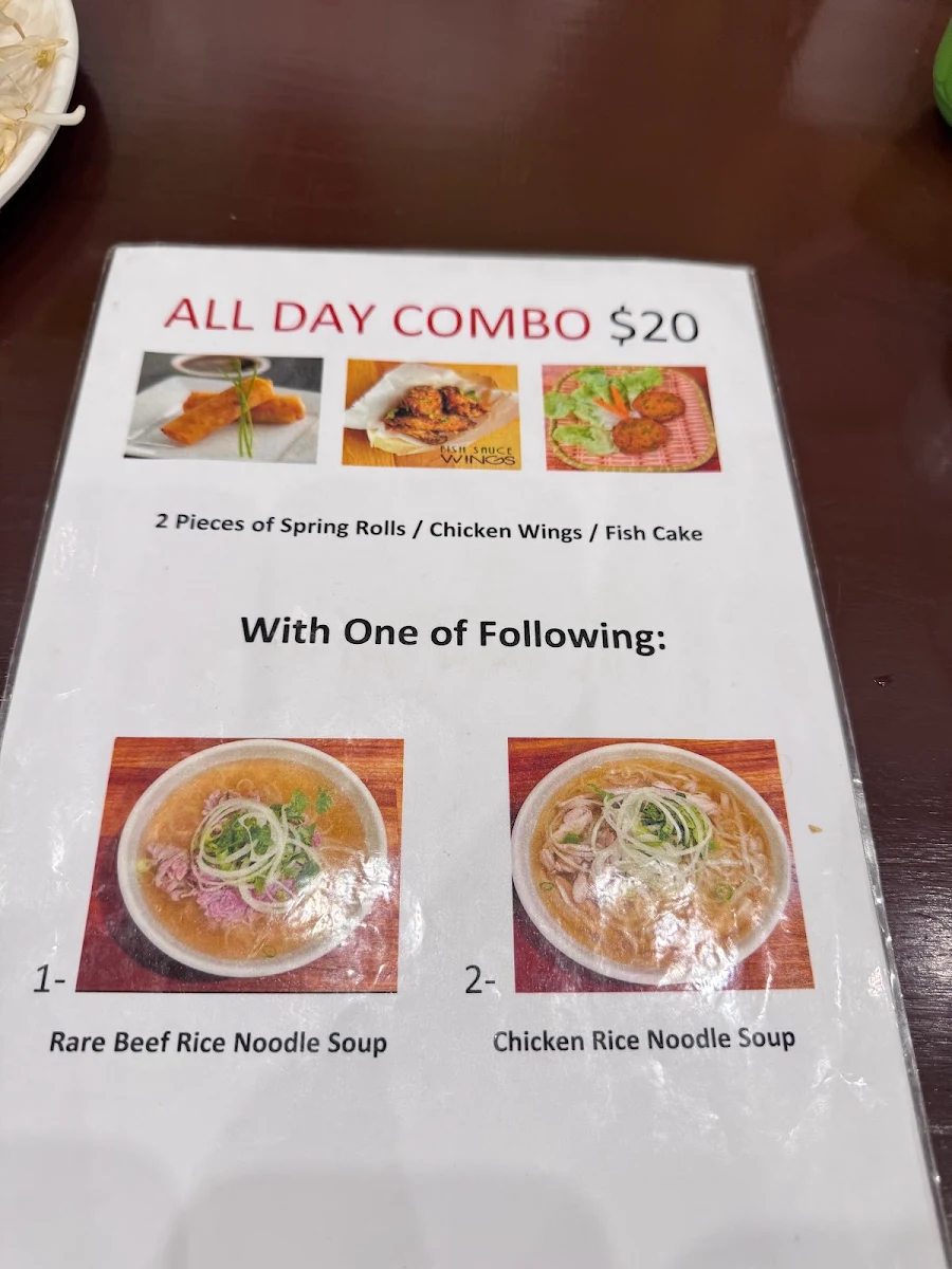 Menu, Phở Tonkin