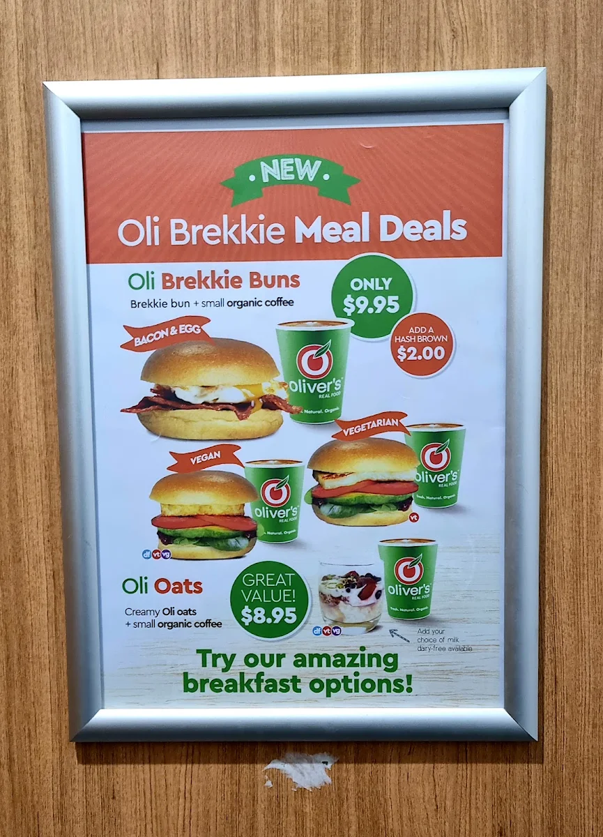 Menu, Oliver's - Port Macquarie