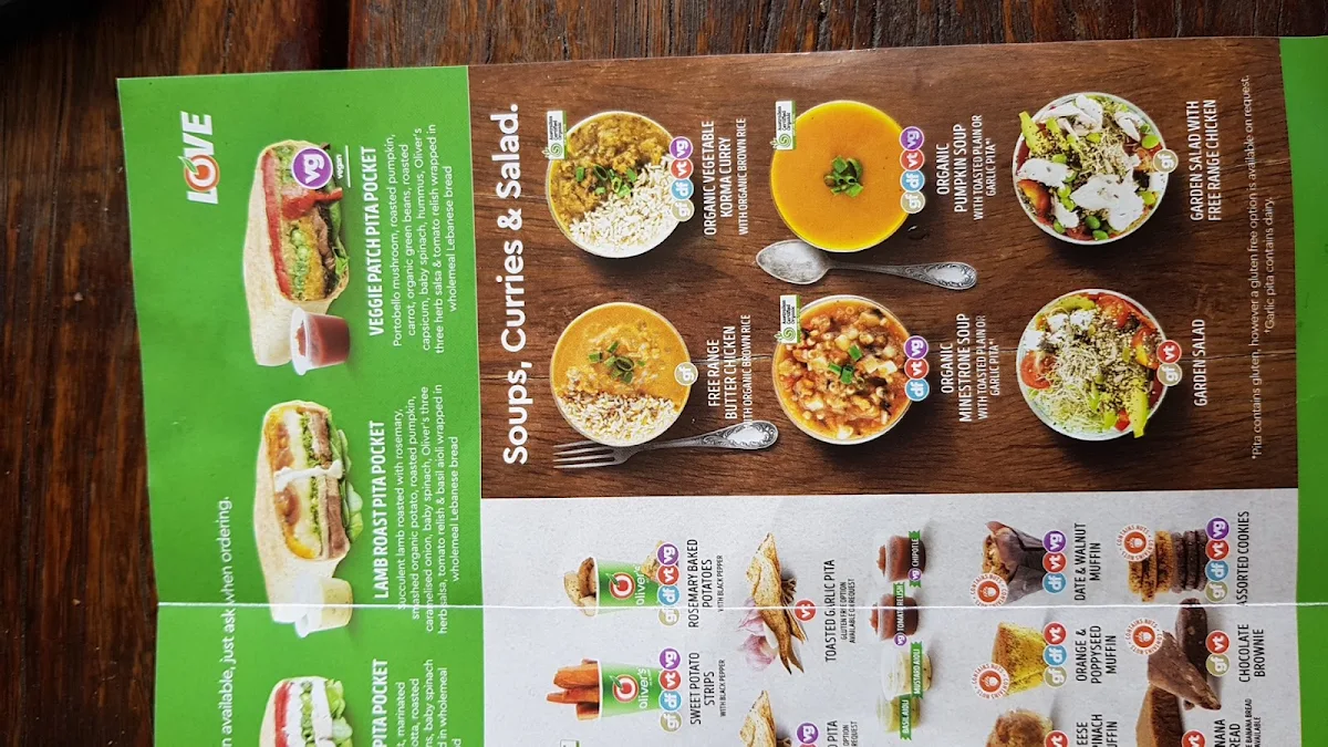 Menu, Oliver's - Port Macquarie