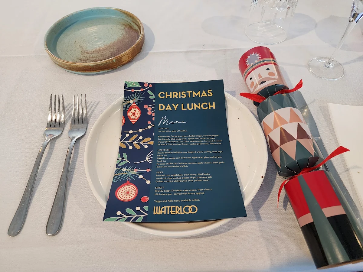 Menu, Waterloo Hotel