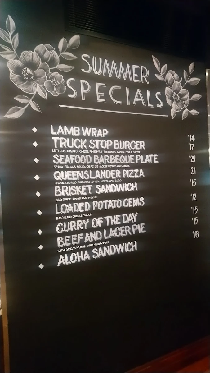 Menu, Waterloo Hotel