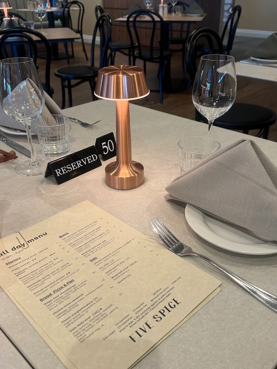 Menu, FIVE SPICE